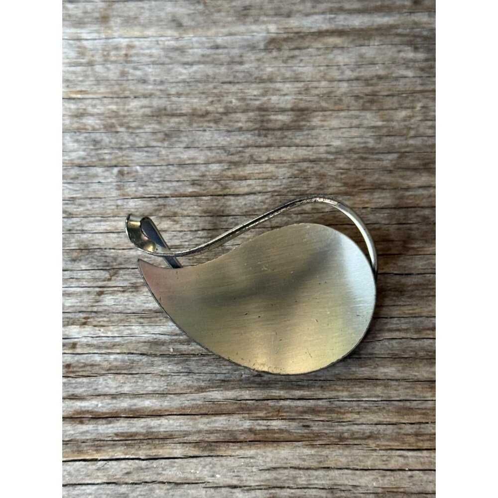 Beau Sterling Silver Abstract Brooch Pin 1.5" x 2" 10.49g